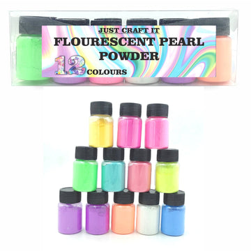 JUST CRAFT IT MICA POWDER 12 Shades Fluorescent Pearl Mica Powder