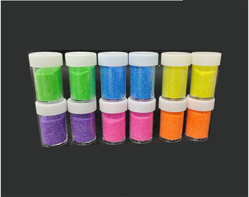 My Store GLITTERS 12 IN 1 6 FLOURSCENT GLITTER POWDER