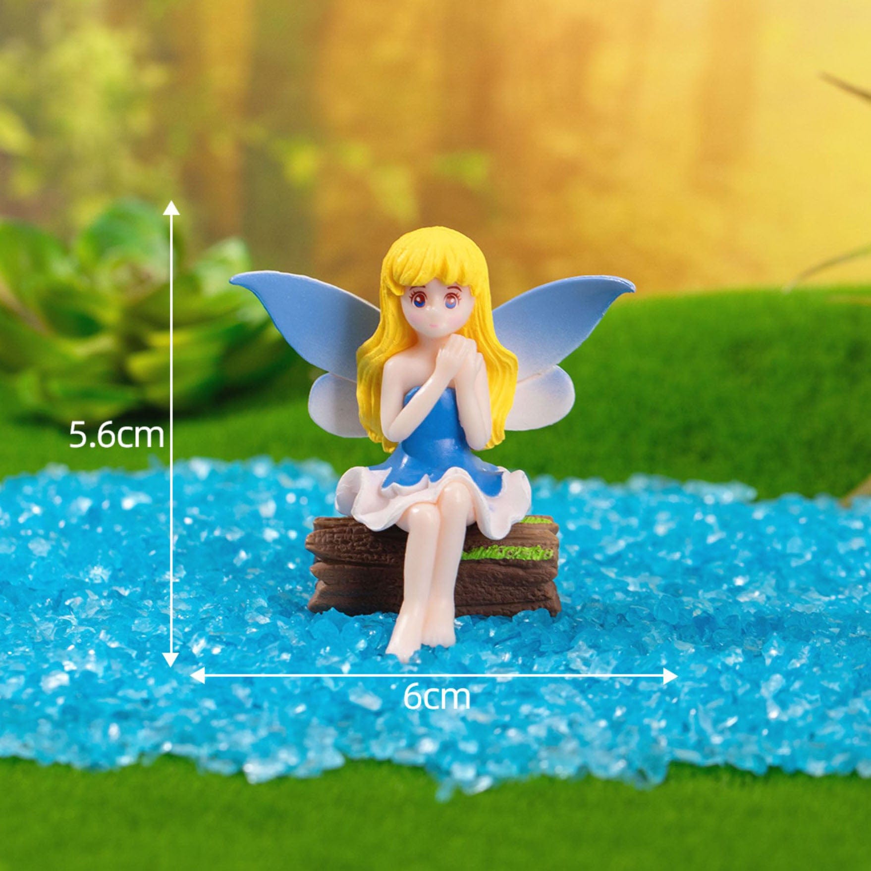 my store MINIATURE Blue Flower Fairy