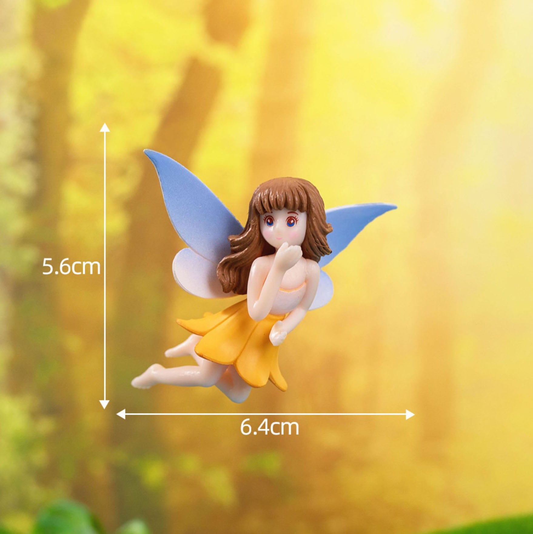 my store MINIATURE Yellow Flower Fairy
