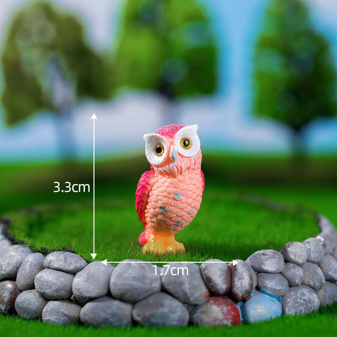 my store MINIATURE Rose Red Owl