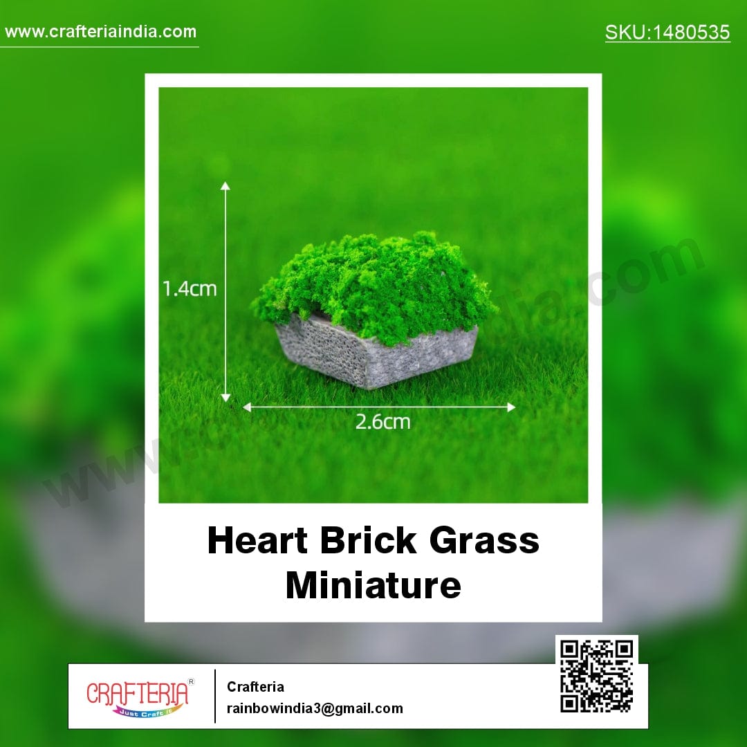 my store MINIATURE Heart Brick Grass