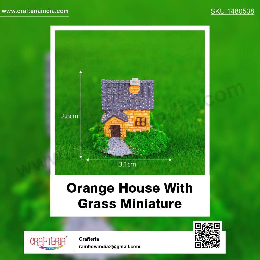 my store MINIATURE Orange House With Grass