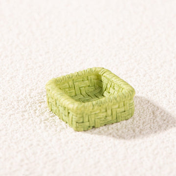 my store MINIATURE Square Green Bamboo Basket