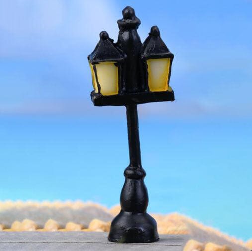 my store MINIATURE Light Yellow Retro Street Light (Light On Both Side)