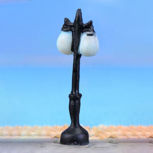 my store MINIATURE Double Bulb Light Blue Street Light