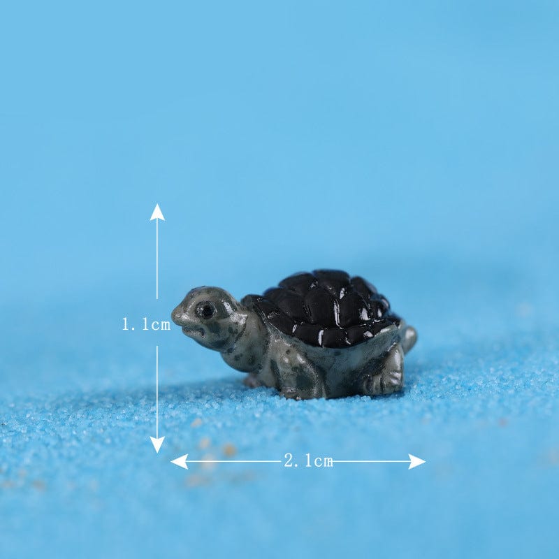 my store MINIATURE Black Two Color Baby Turtle
