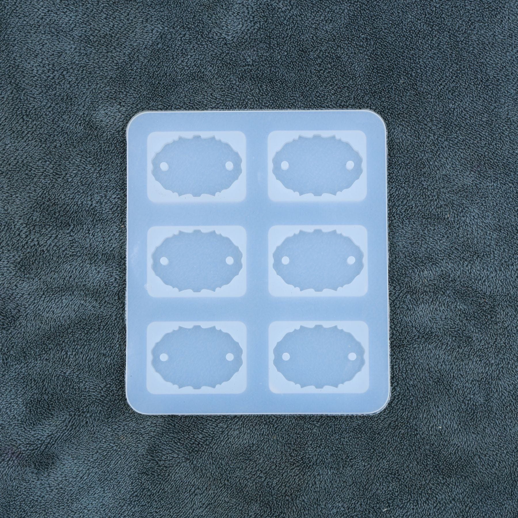 My Store Silicon Mould 6 Cavity Oval Agate Rakhi & Bracelet Mould
