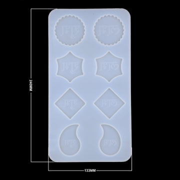 JUST CRAFT IT SILICON MOULD 8 Cavity 4 Pair Diwali Shub labh Mould