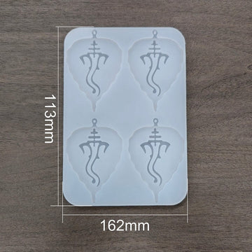 Crafteria Silicon Mould 4 Cavity Leaf Ganpatiji (Ganesh) Keychain Mould