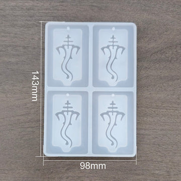 Crafteria Silicon Mould 4 Cavity Ganpatiji (Ganesh) Keychain Mould