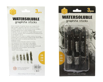 My Store PAINTING BRUSH 3 PC WATER SOLUBLE GRAPHITE STICK SET