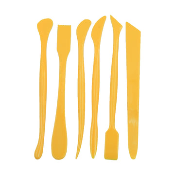 Keep Smiling POTTERY TOOL 6pcs Yellow Handle Sculpting Clay Tool