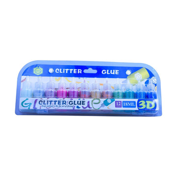 Keep Smiling POTTERY TOOL 3D Clitter Glue (12Pcs X 18Ml)