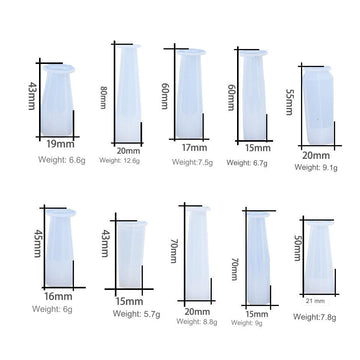 My Store Silicon Mould 10 In 1 Crystal Pencil Tube Casting Moulds 84269