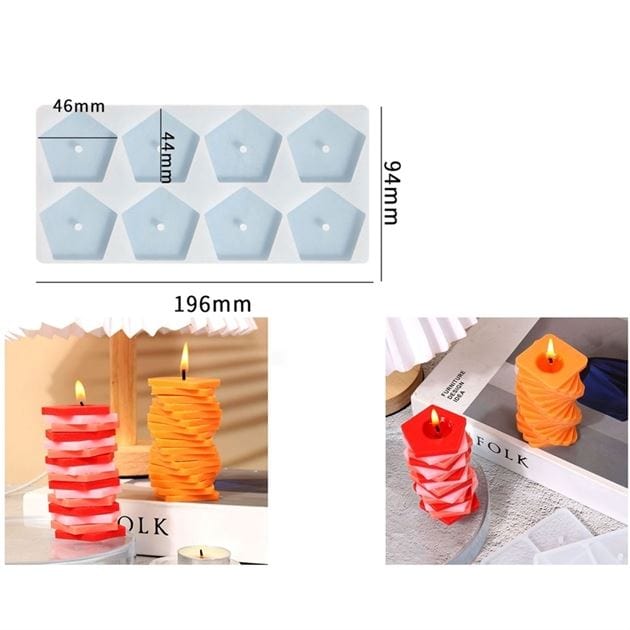 My Store Silicon Mould ROTARY BUILDING BLOCK CANDLE MOULD