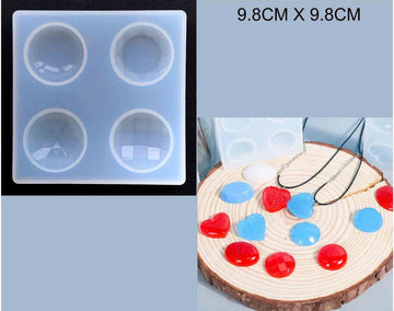 My Store Silicon Mould 4 CAVITY ROUND DIAMOND JEWELLERY MOULD