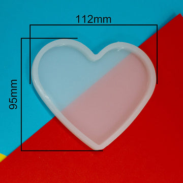 My Store Silicon Mould 4.5 Inch Heart Tray & Coaster Mould