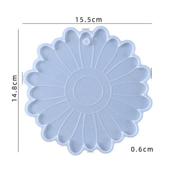 My Store Silicon Mould FLOWER COASTER AND HOT PLATE 6" MOULD