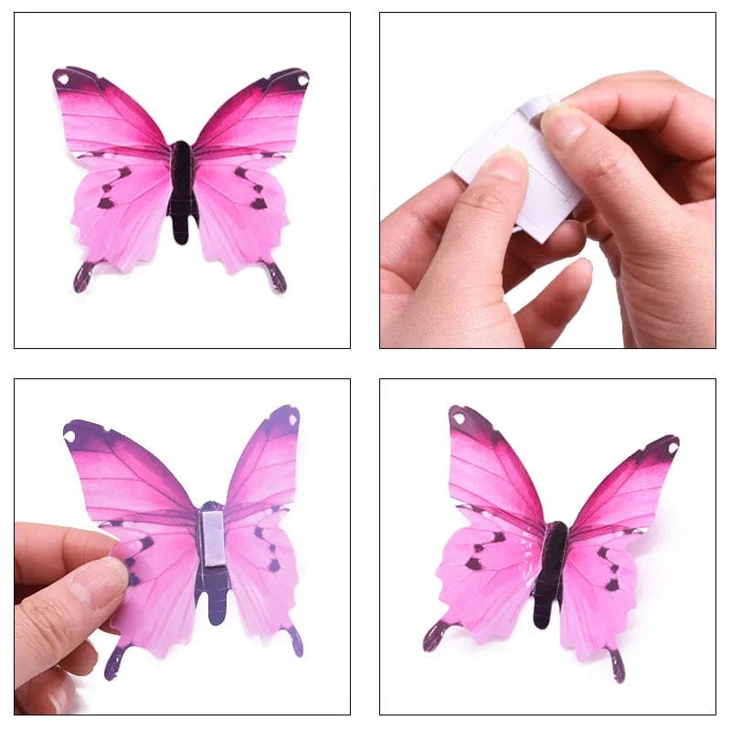 Crafteria Glow In Dark 3D Butterfly Stickers
