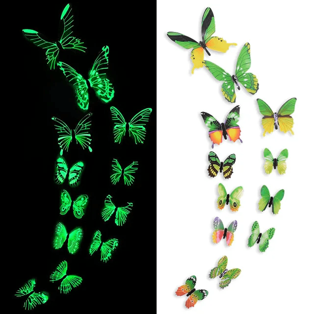 Crafteria Glow In Dark 3D Butterfly Stickers