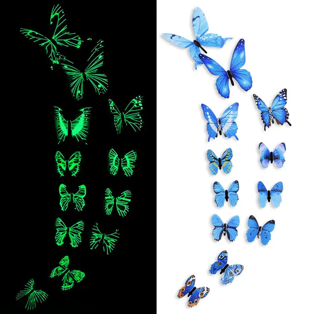 Crafteria Glow In Dark 3D Butterfly Stickers
