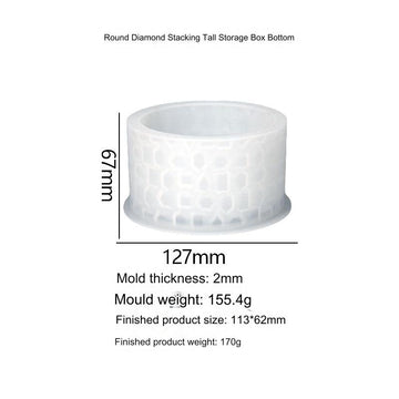 Round Diamond Stacking Planter & Bowl Mould