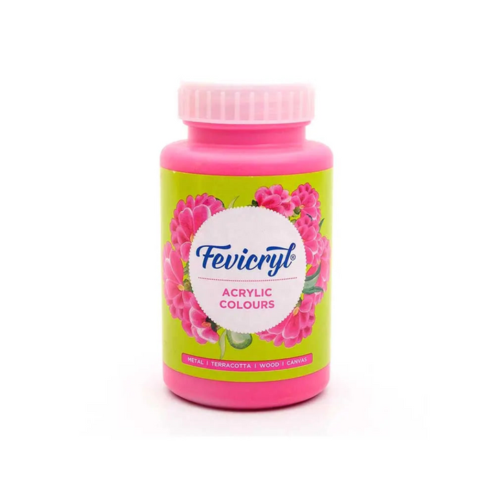 Crafteria Neon Pink Pidilite Fevicryl Acrylic Colours 500ml