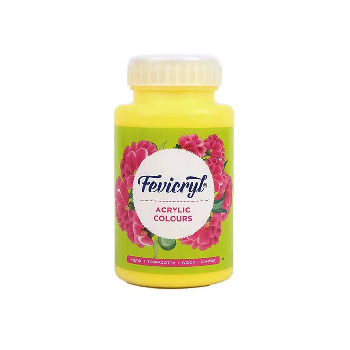 Crafteria Lemon Yellow Pidilite Fevicryl Acrylic Colours 500ml