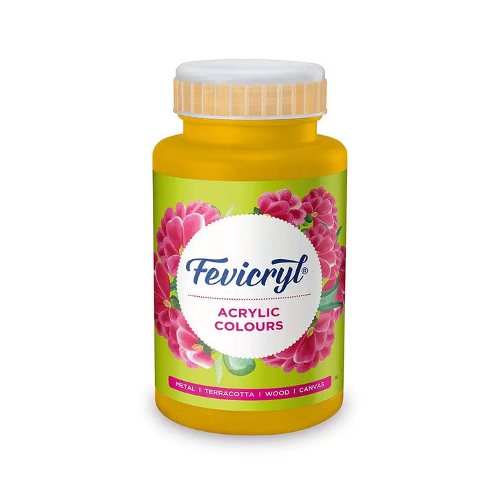 Crafteria Yellow Ochre Pidilite Fevicryl Acrylic Colours 500ml