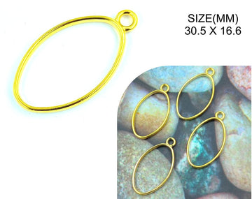 My Store BEZELS GOLD OVAL SHAPE PENDANT BEZELS BZ116