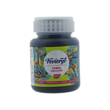 Crafteria Black Fevicryl Fabric Colour Soft 100Ml