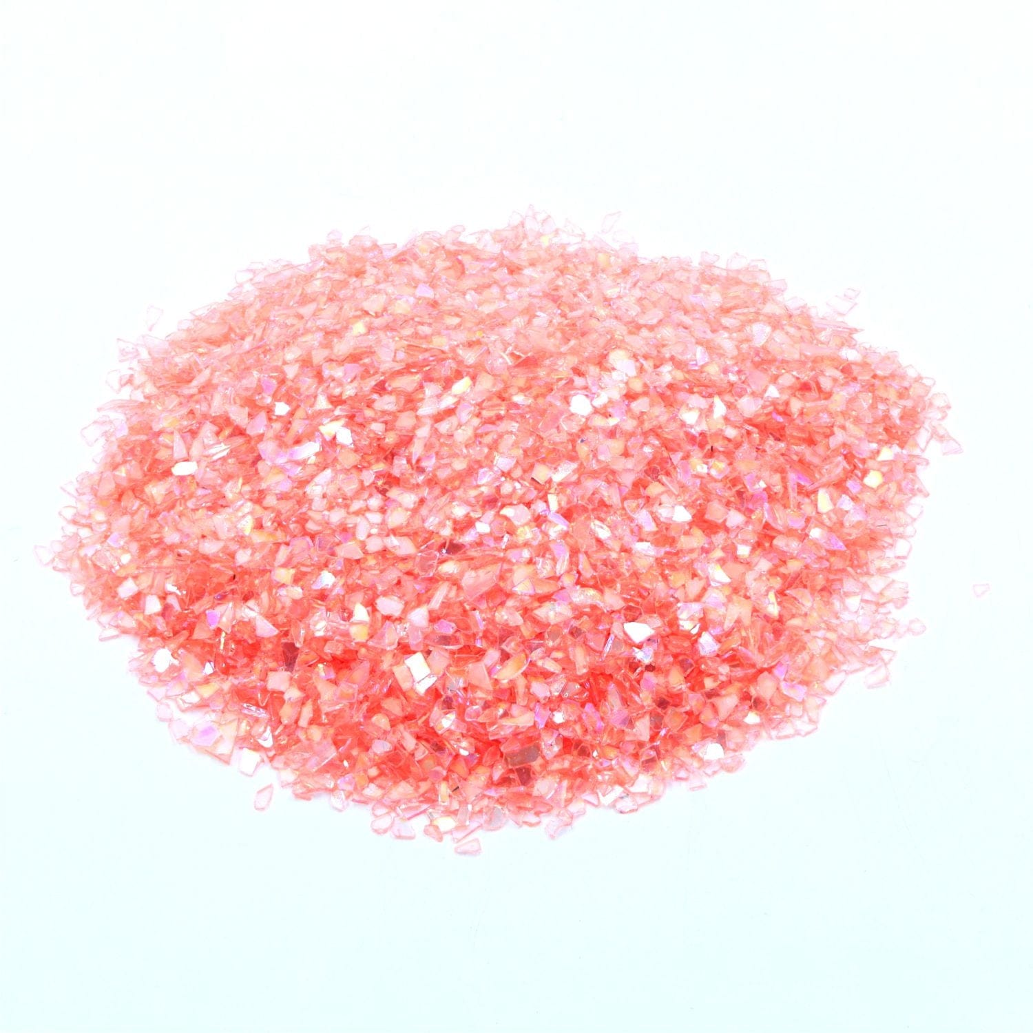My Store Peach Small Rainbow Glass Chips (500gms)