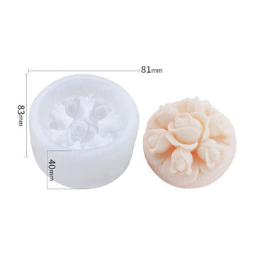 My Store Handmade Mould 3D Peony Rose Flower Handmade Mould
