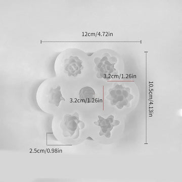 My Store Handmade Mould 9 Cavity 3D Succulent Flower Handmade Mould