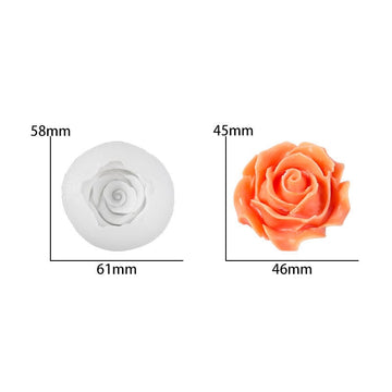 My Store Handmade Mould 3D Rose Realistic Floral Candle Handmade Mould