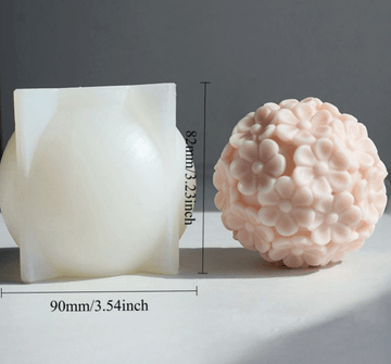 My Store Handmade Mould 3D Rose Flower Ball Candle Handmade Mould