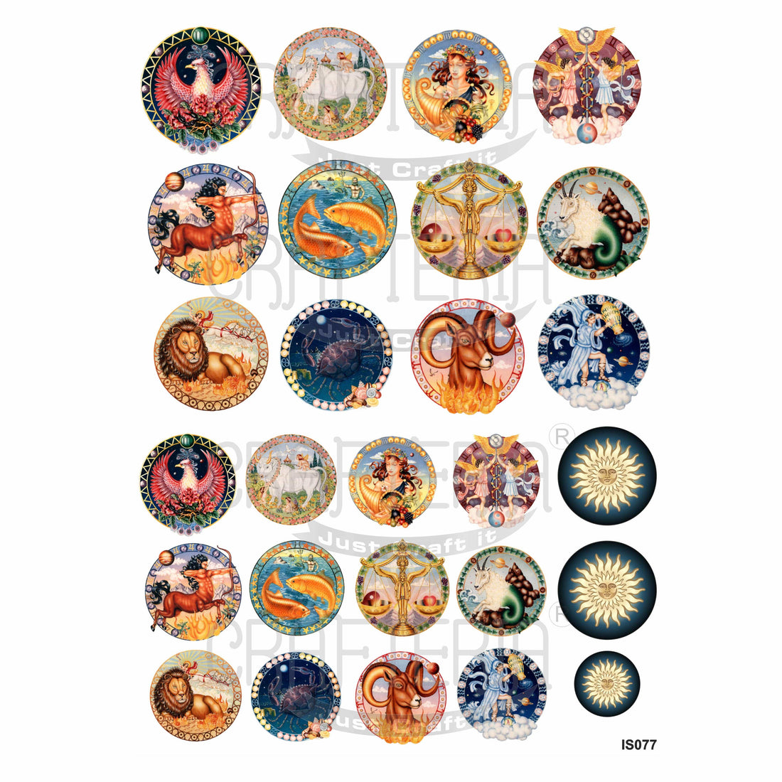 Crafteria Zodiac Sign Insert Sheet (Transparent Sheet) IS077