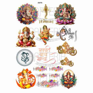 Crafteria Ganpati theme Insert Sheet (Transparent Sheet) IS078