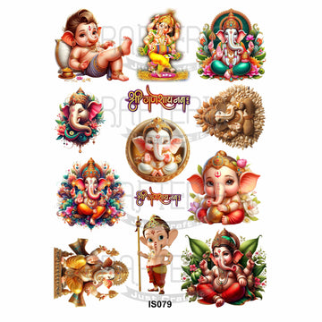 Crafteria Ganpati theme Insert Sheet (Transparent Sheet) IS079