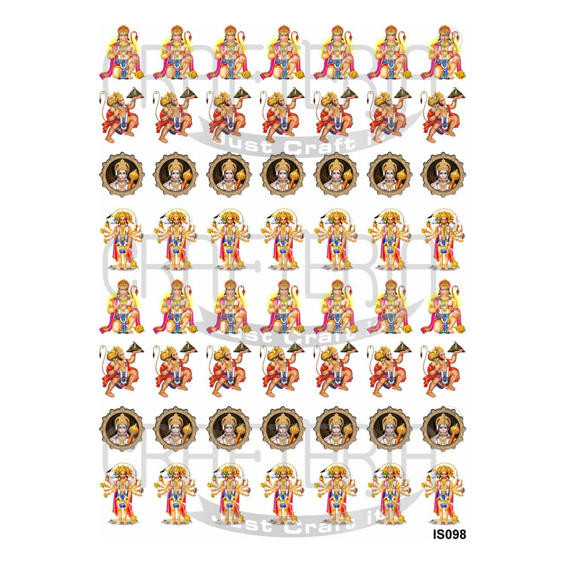 Crafteria Hanumanji Insert Sheet (Transparent Sheet) IS098