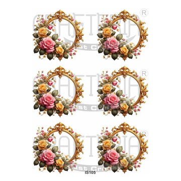 Crafteria Floral Photo Frame Insert Sheet (Transparent Sheet) IS105