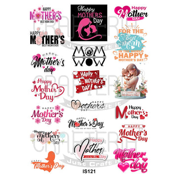 Crafteria Mother's Day Designs Insert Sheet (Transparent Sheet) IS121