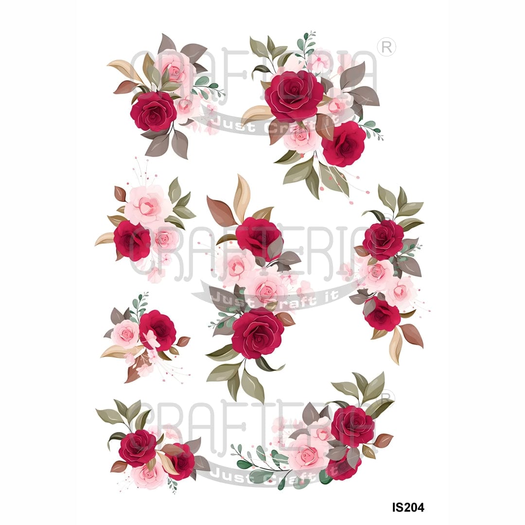 Crafteria Floral Designs Insert Sheet (Transparent Sheet) IS204