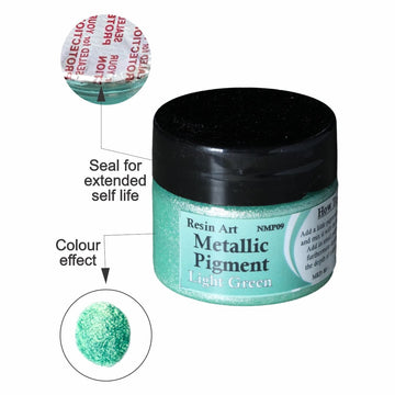JUST CRAFT IT METALLIC RESIN PIGMENT Light Green Metallic Pigment