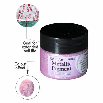 JUST CRAFT IT METALLIC RESIN PIGMENT Light Pink Metallic Pigment