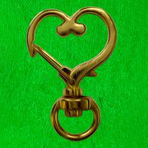 Crafteria HEART / GOLD DESIGNER LOBSTER KEYCHAIN