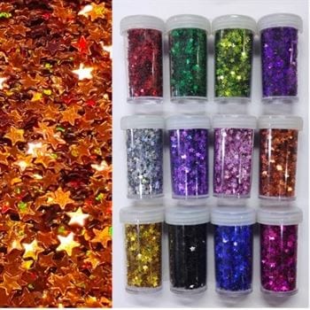 my store RESIN ACC GLITTERS HOLOGRAPHIC STAR DESIGN
