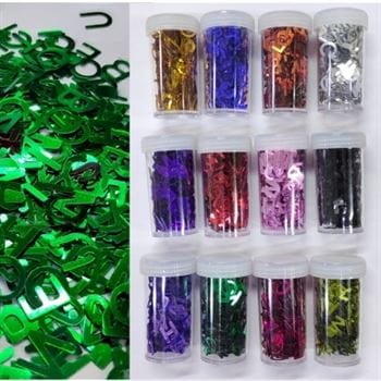 my store RESIN ACC GLITTERS PLAIN ALPHABET DESIGN