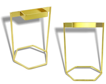 my store RESIN ACC PILLAR CLOCK STAND GOLD